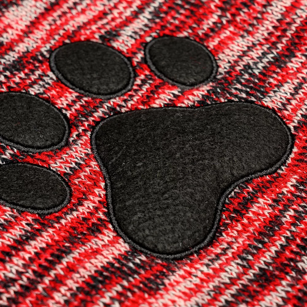 Pet Snugs Fur Coated Paw Design Sweaters For Dogs (Red)