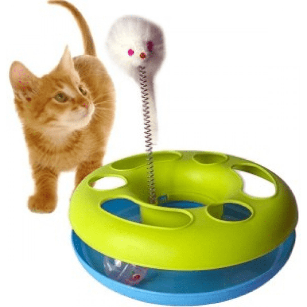 Pets Empire Crazy Circle with Plush Mouse for Cats (Assorted)