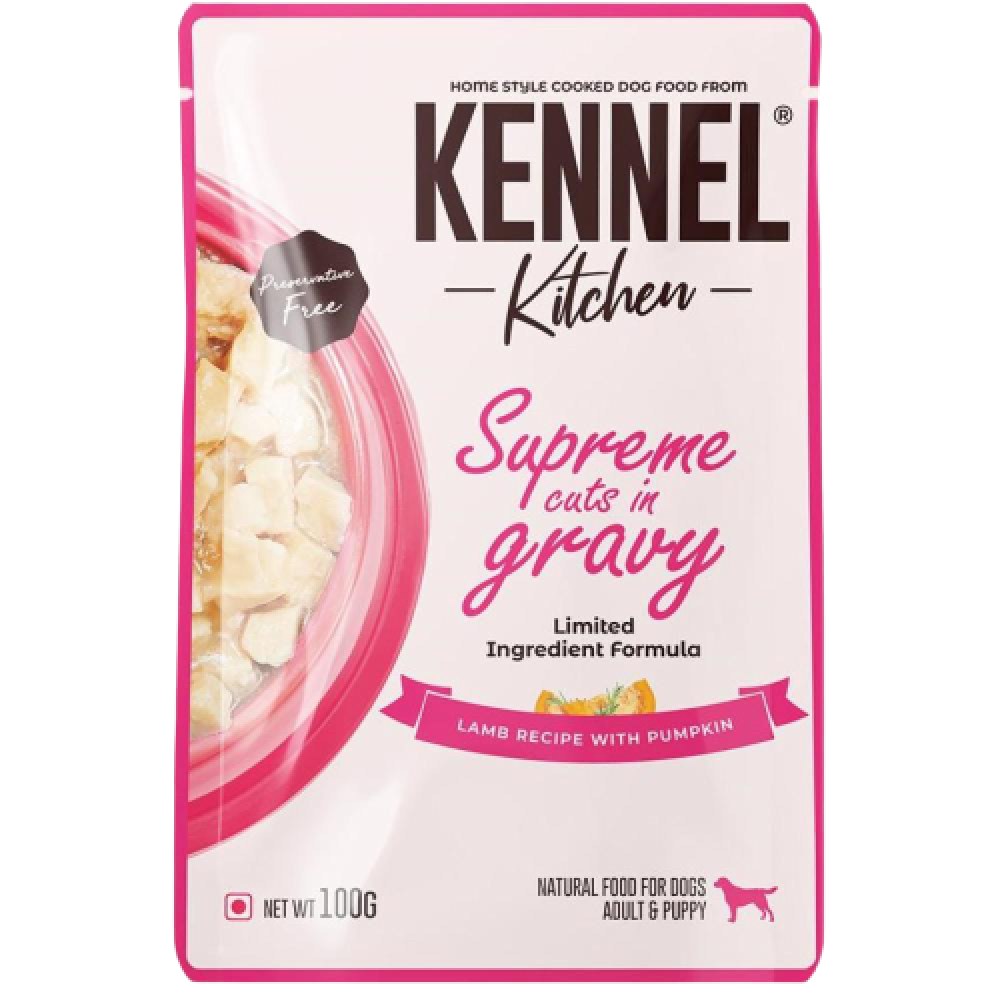 Kennel Kitchen Supreme Cuts in Gravy - Lamb with Pumpkin Dog Wet Food for Adults & Puppies