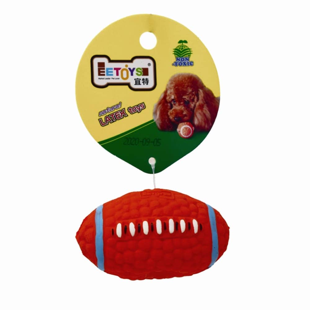 Smarty Pet Latex Rugby Shaped Toy for Dogs