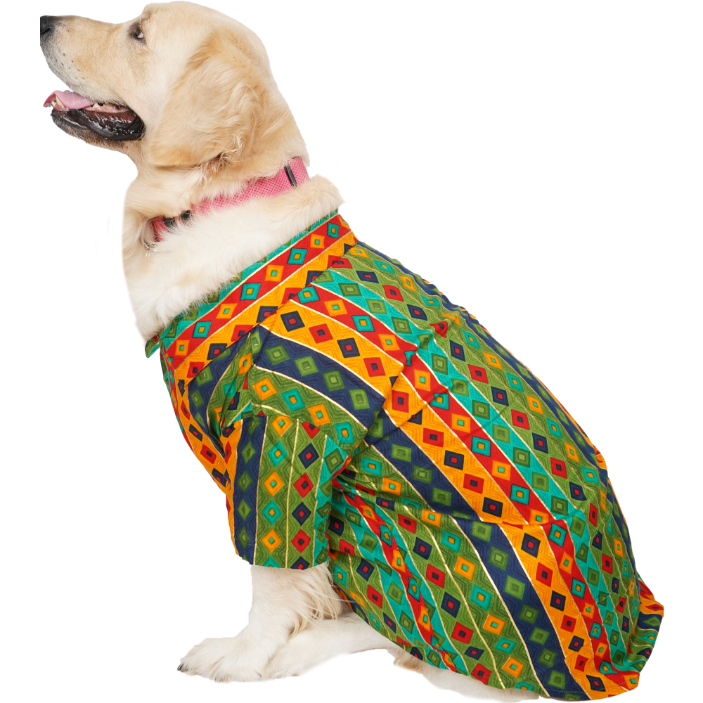 Up4pets Dholi Taro Cotton Shirts For Dogs (Green)