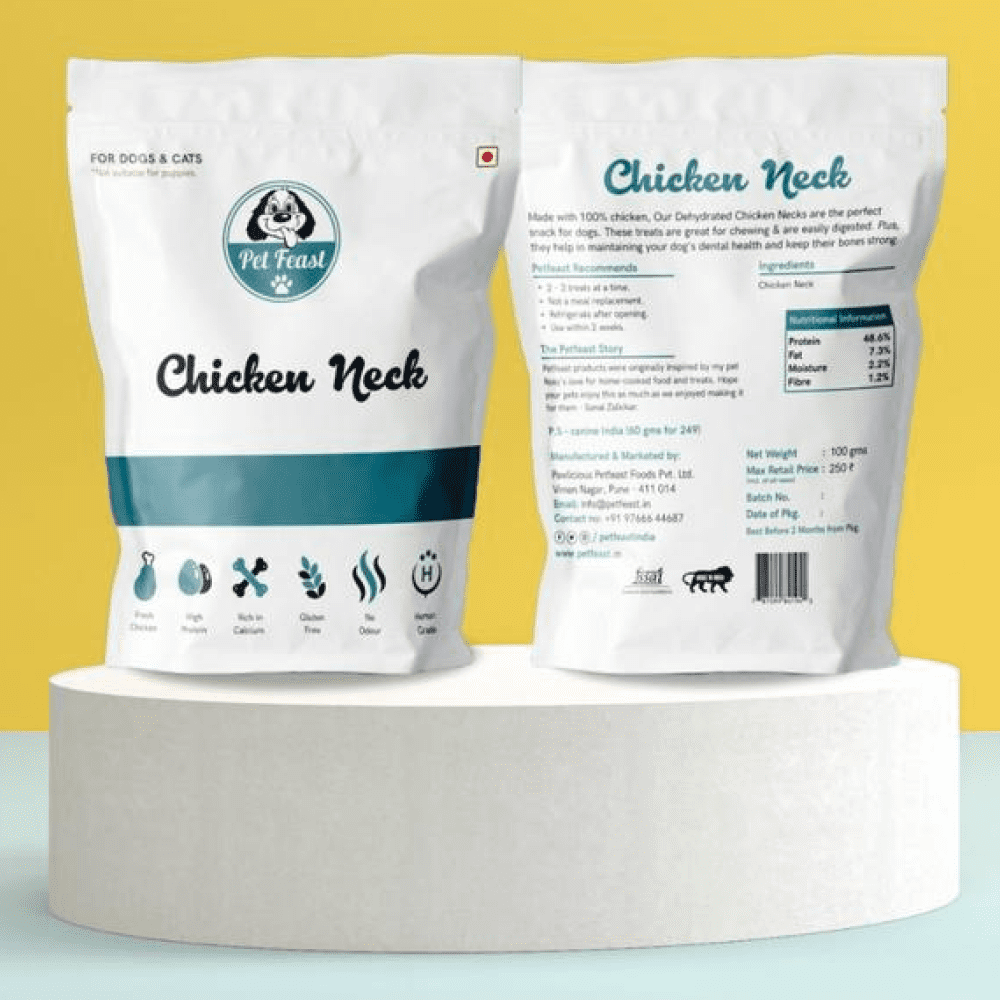 Pet Feast Chicken Neck Raw Treats for Dogs