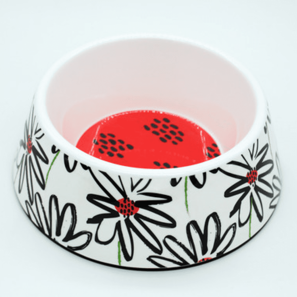 Peetara Flower Designer Melamine Bowl for Pets