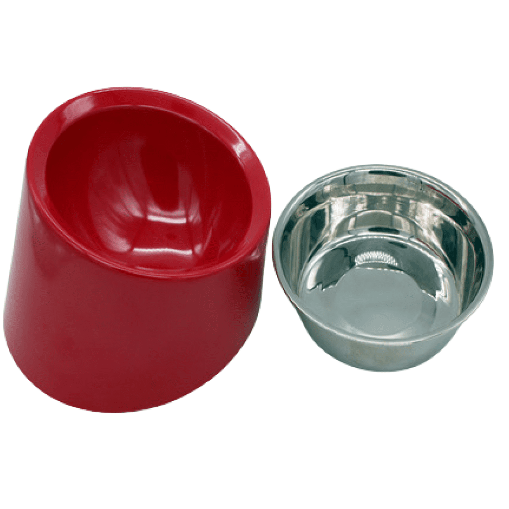 Peetara Slant Designer Melamine Bowl for Pets (Red)