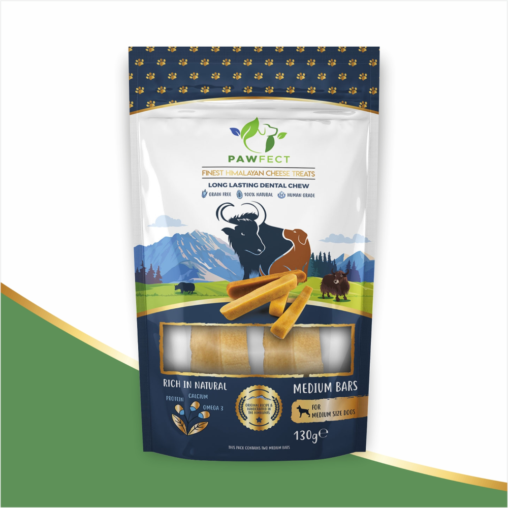 Pawfect Himalayan Cheese Chew Bars Dog Treats for Medium Breeds