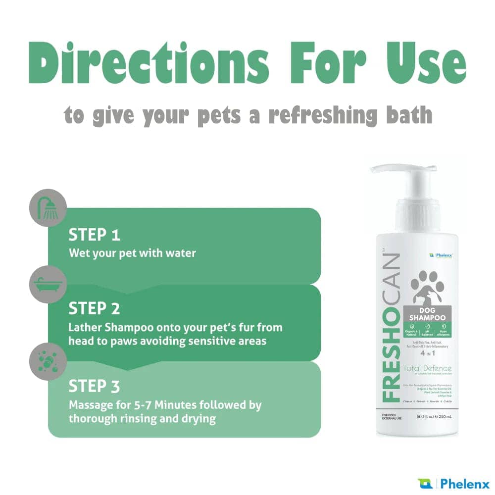 Phelenx Freshocan 4 in 1 Shampoo for Dogs