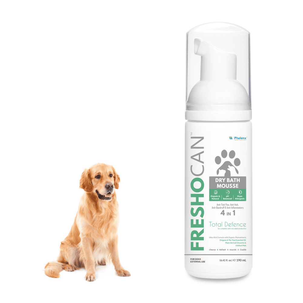 Phelenx Freshocan 4 in 1 Dry Bath Mousse for Dogs