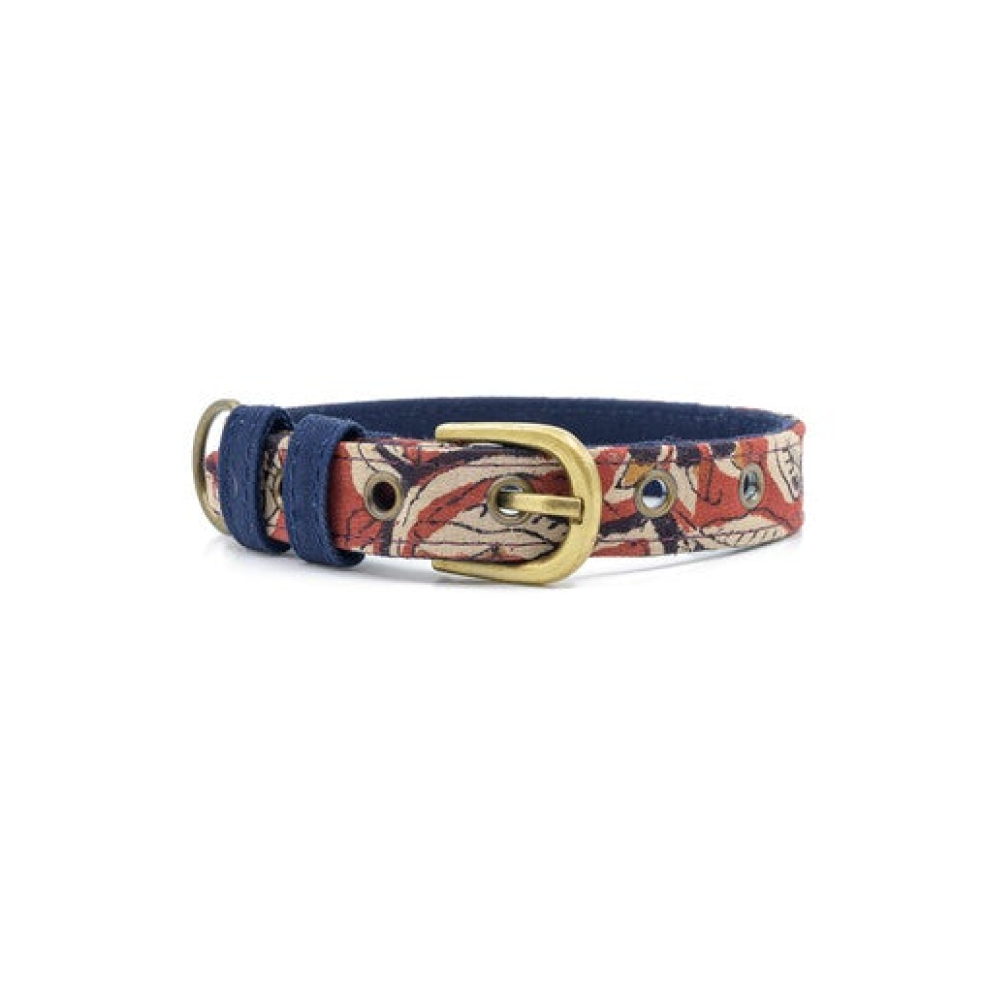 PetWale Kalamkari Print Belt Collar for Dogs
