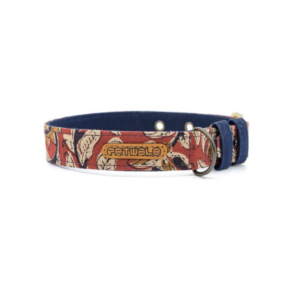 PetWale Kalamkari Print Belt Collar for Dogs