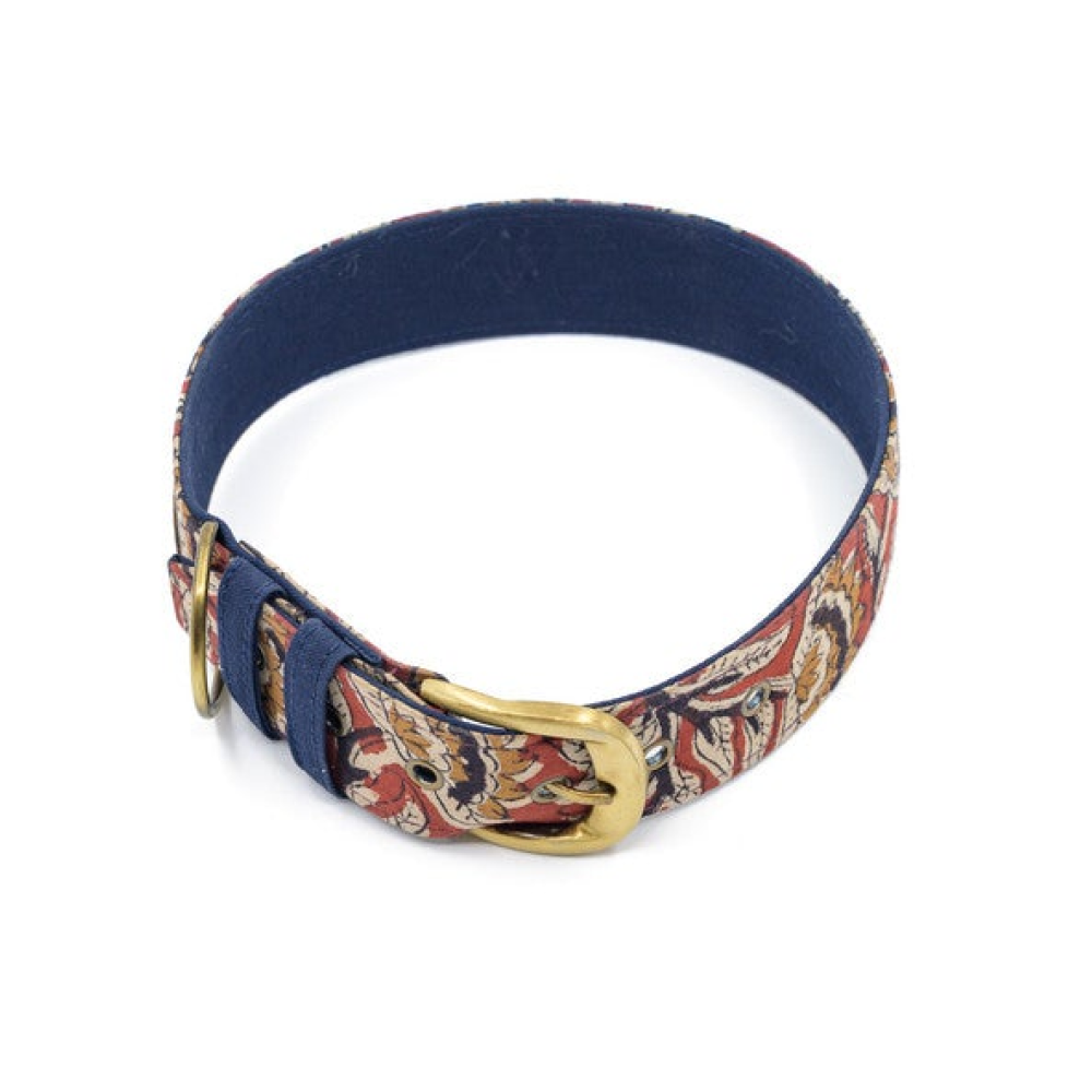 PetWale Kalamkari Print Belt Collar for Dogs