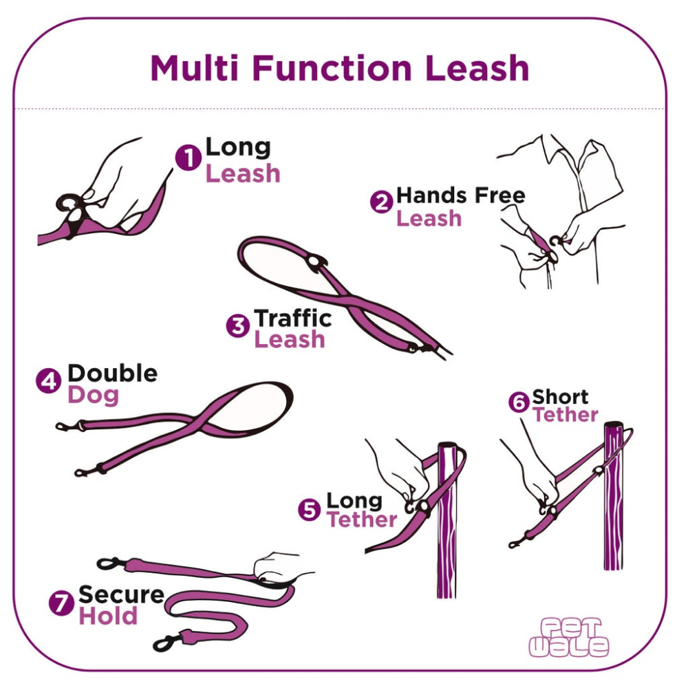 PetWale 7 in 1 Multi-Function Leash for Dogs