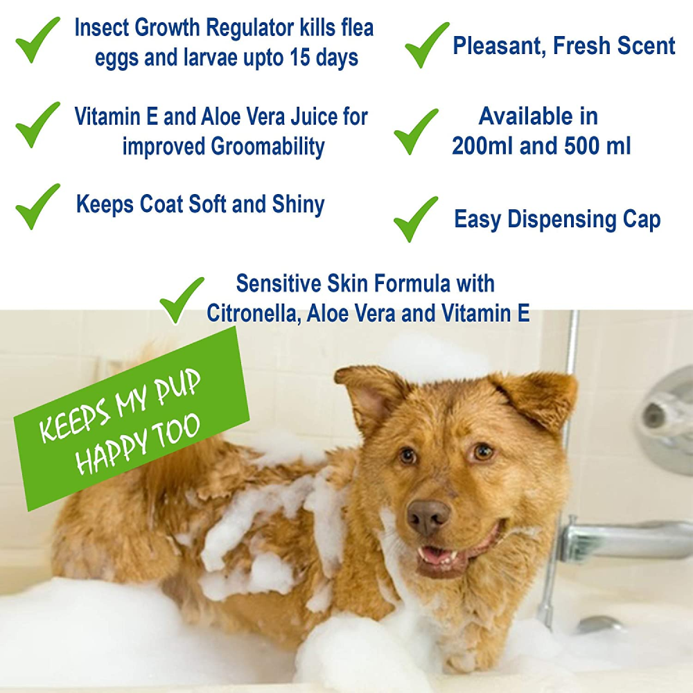 Zoivane Ticks and Flea Shampoo for Pets (Citronella & Fresh)