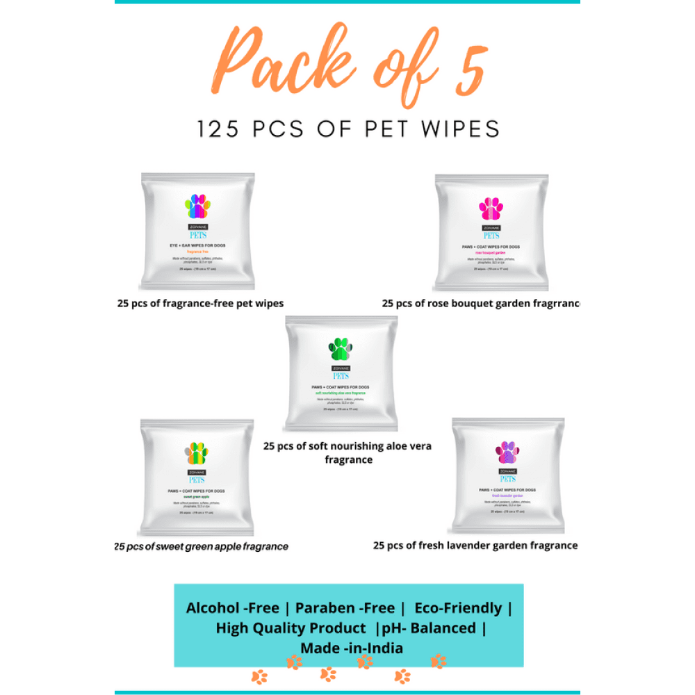 Zoivane Pet Wipes (Pack of 5)