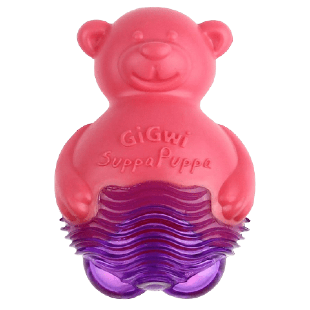 GiGwi Suppa Puppa Bear Toy for Dogs (Pink/Purple)