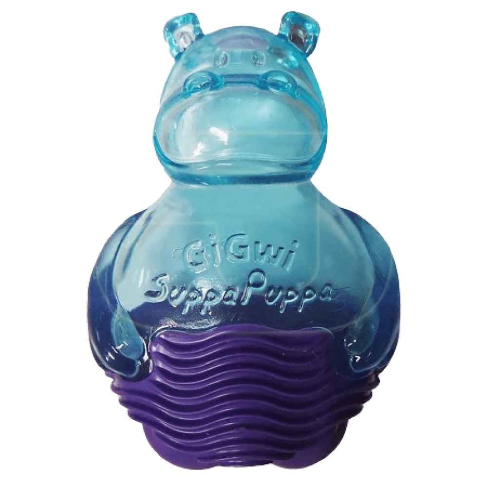 GiGwi Suppa Puppa Hippo Toy for Dogs (Blue/Purple)