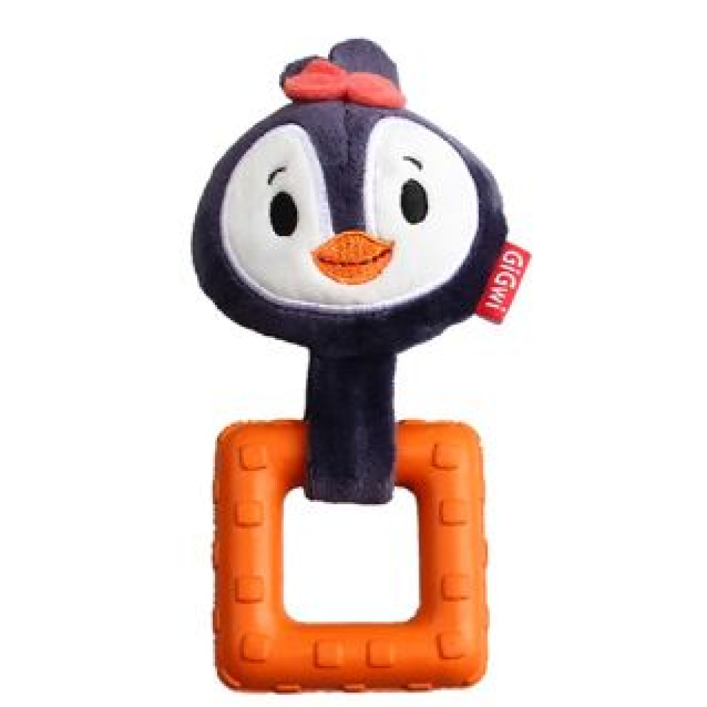 GiGwi Suppa Puppa Penguin Squeaker inside Plush/TPR Toy for Dogs