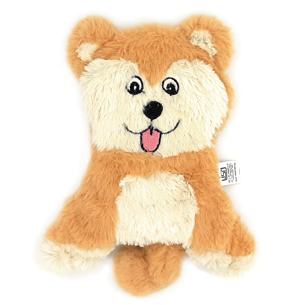 Goofy Tails Husky Unstuffed Crinkle with Squeaky Plush Toy for Dogs