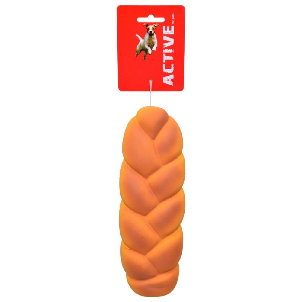 Glenand Active Latex Squeaky Braided Bread Toy for Dogs
