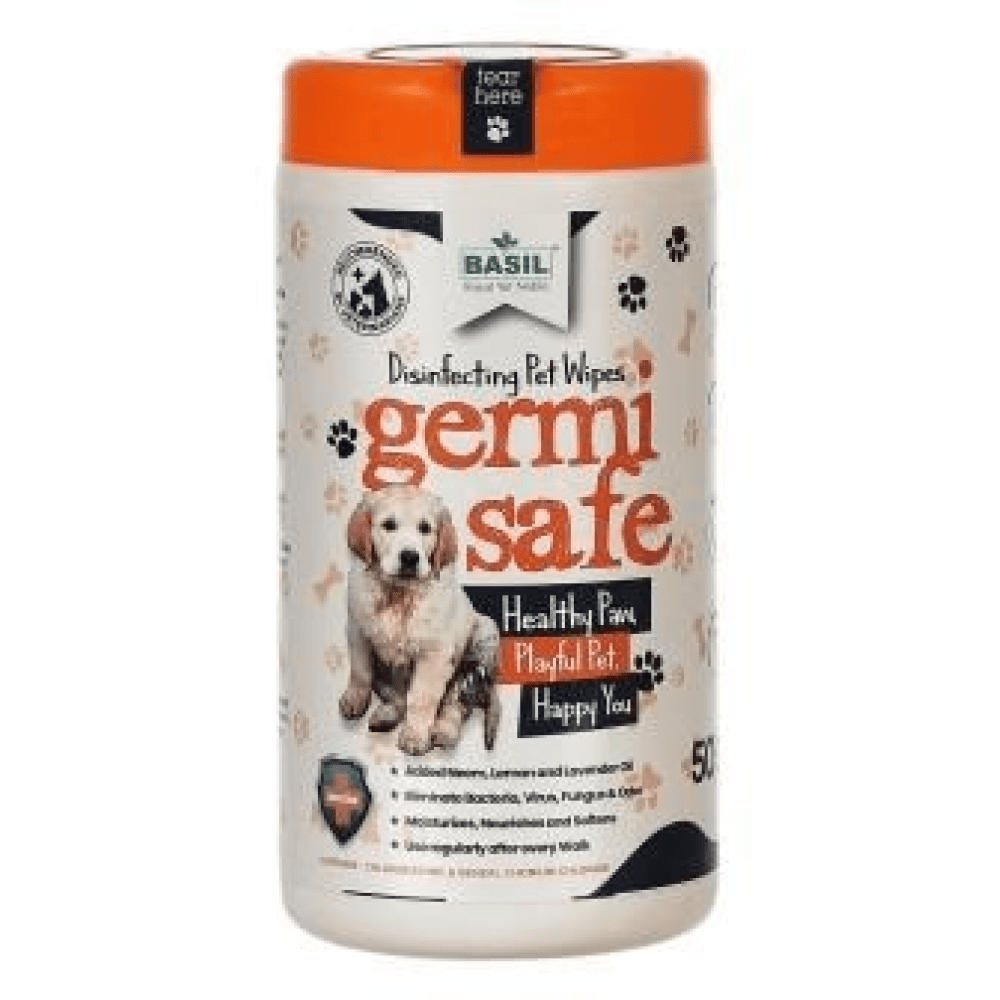 Basil Germi Safe Wet Wipes for Pets
