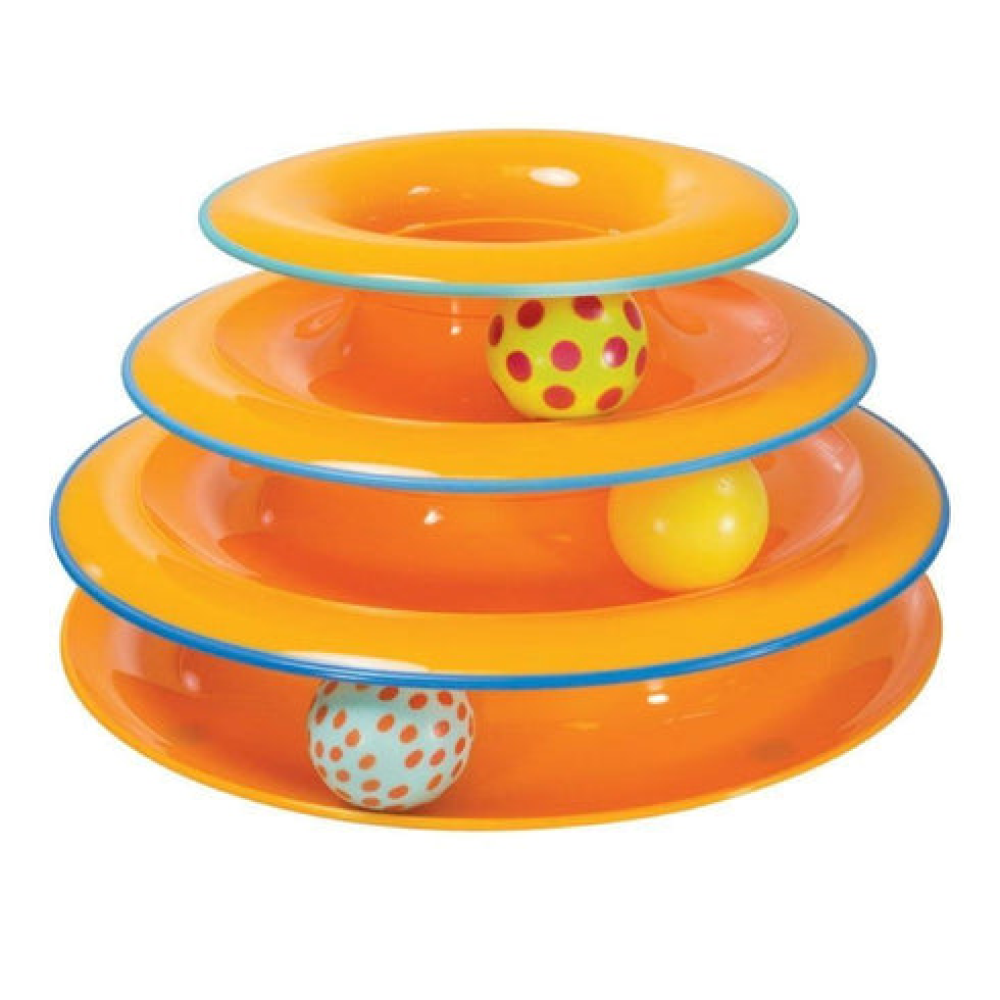 Outward Hound Tower of Track Three Level Active Toy for Cats