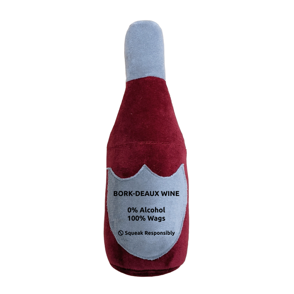 Mutt Of Course Bork-Deaux Wine Toy for Dogs