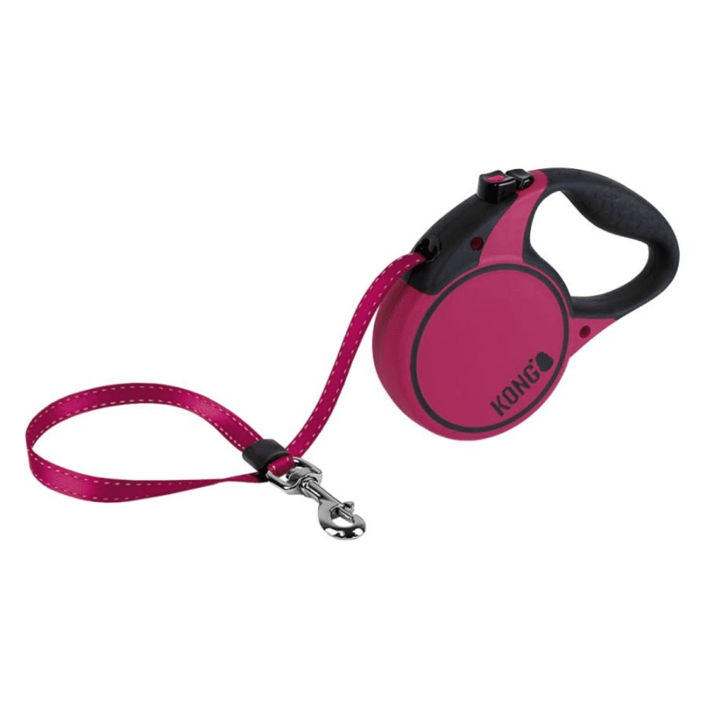 Kong Terrain Retractable Leash for Pets (Fuchsia)