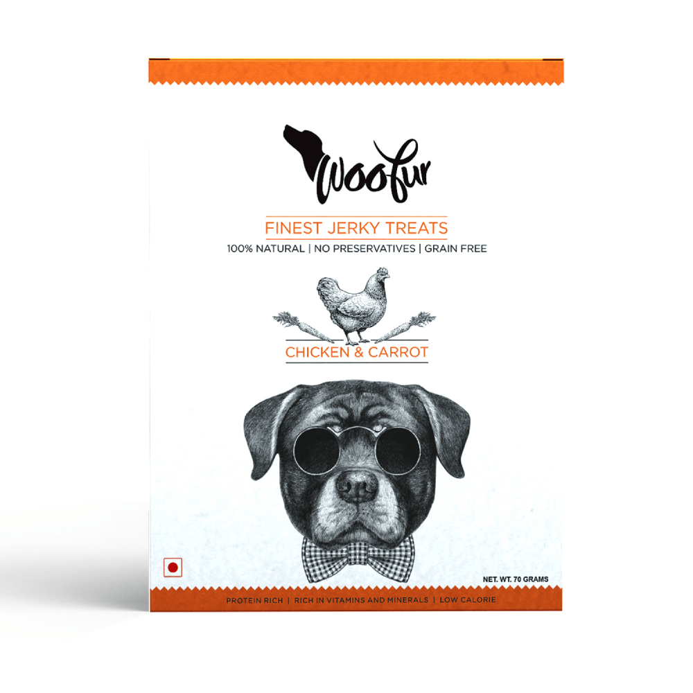 Woofur finest Jerky Chicken & Carrot Dog Treats
