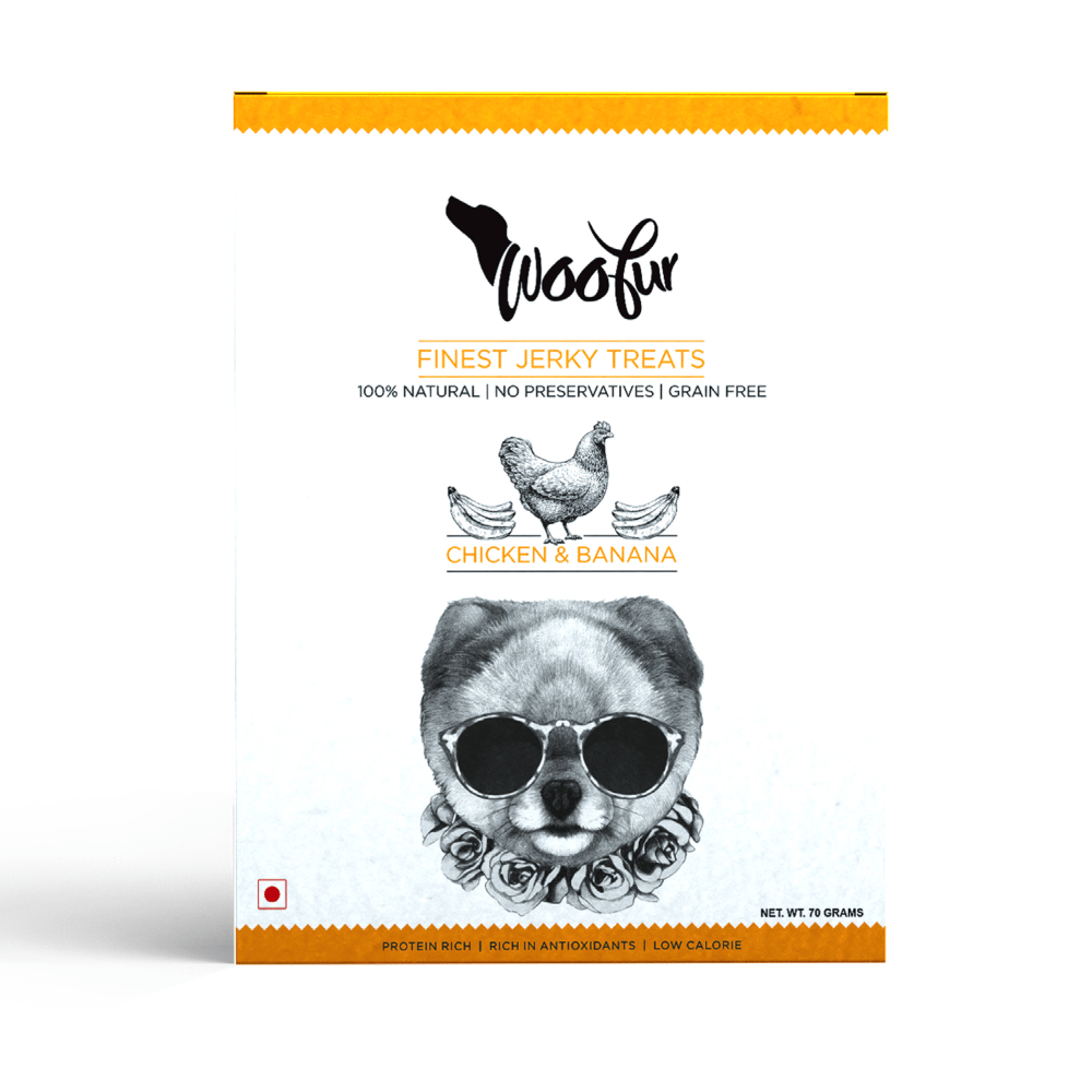 Woofur finest Jerky Chicken & Banana Dog Treats