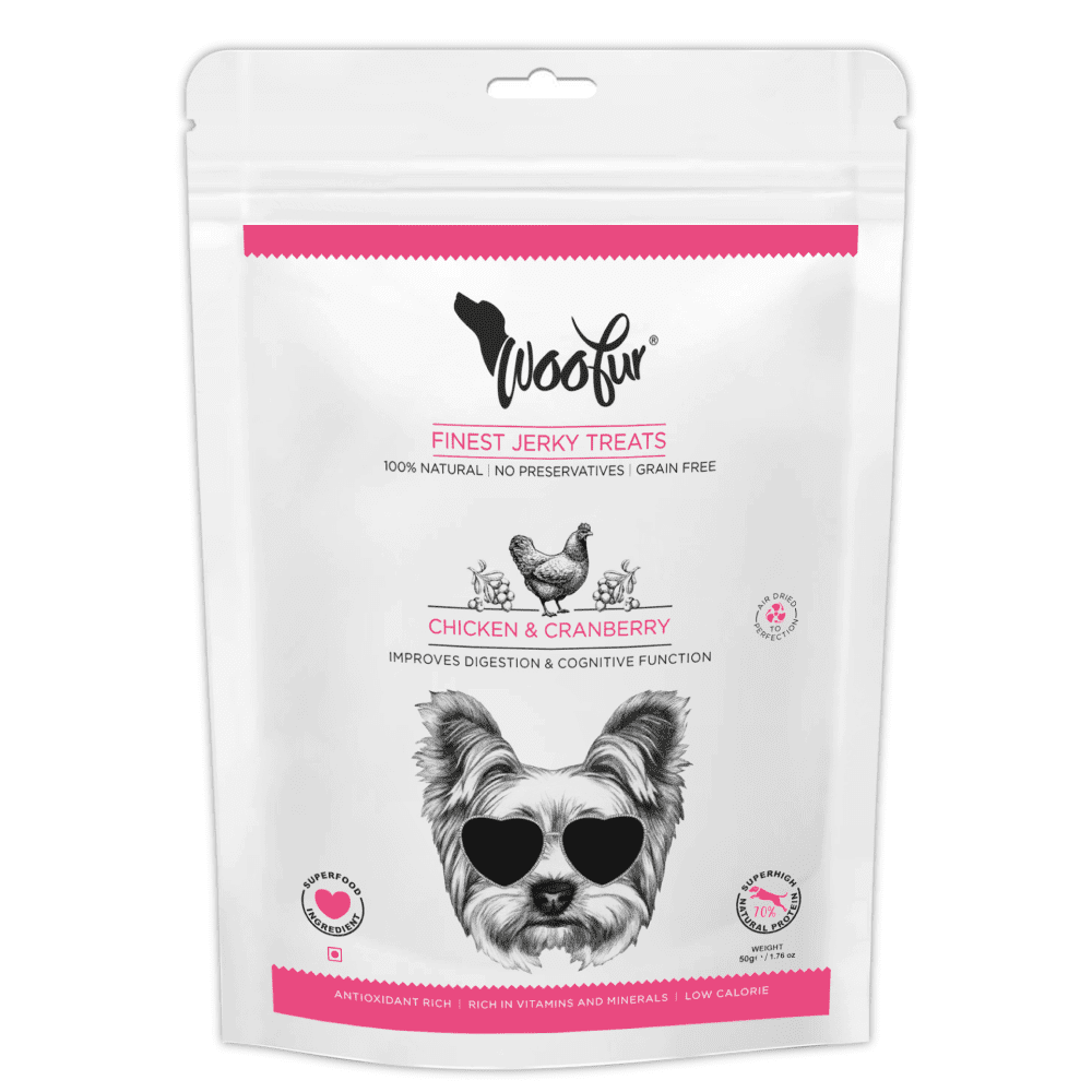 Woofur finest Jerky Chicken & Cranberry Dog Treats