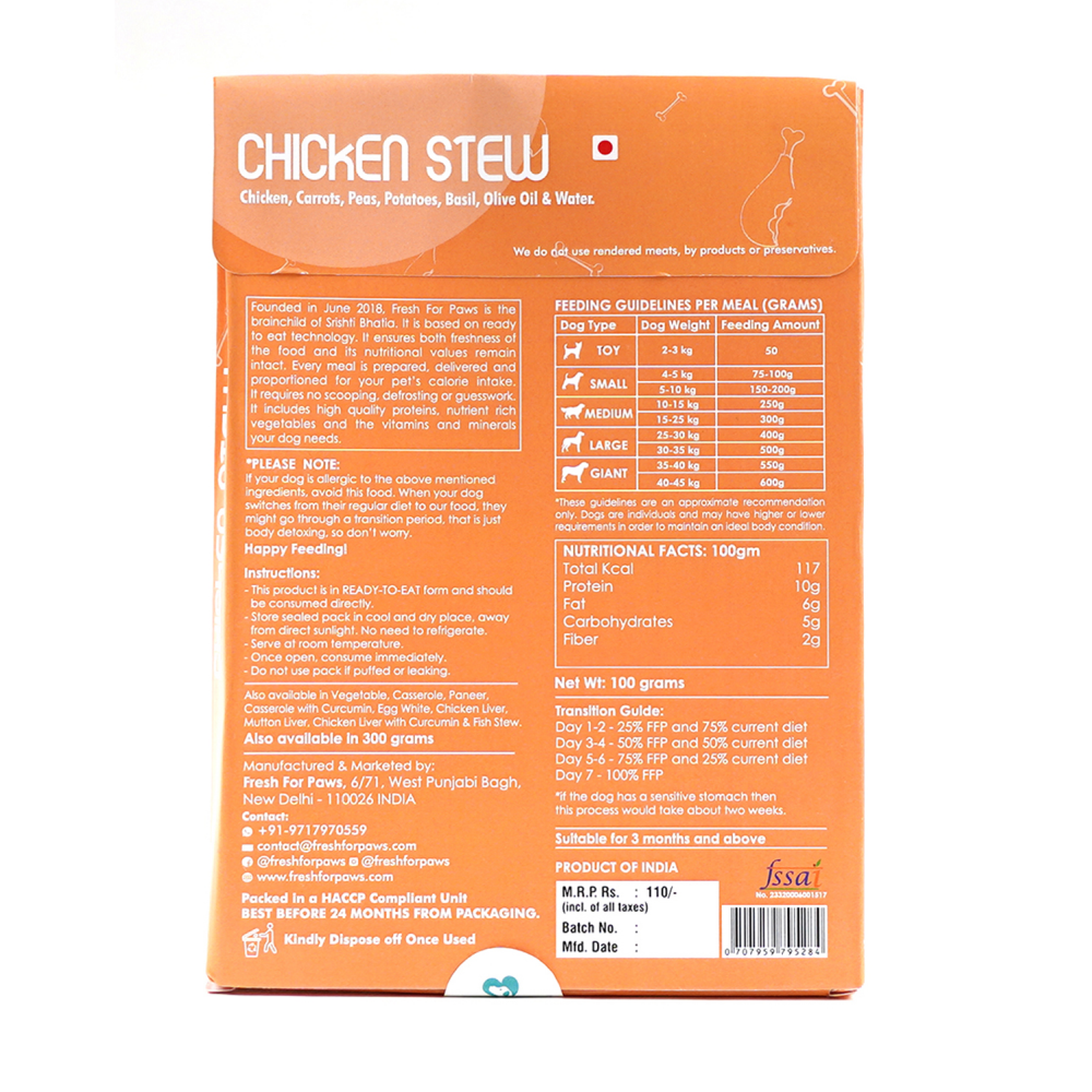 Fresh For Paws Chicken Stew & Egg White Stew Dog Wet Food