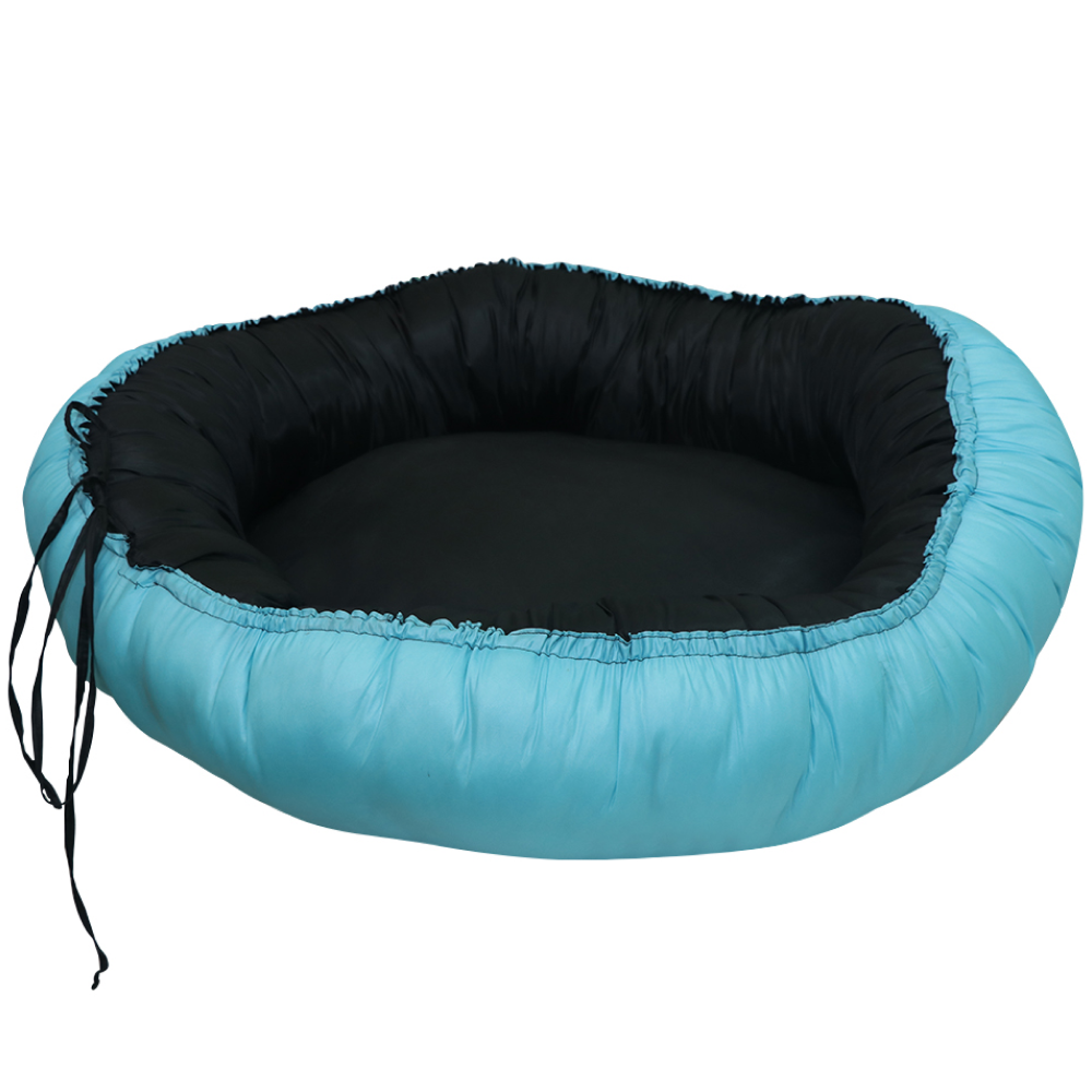 Hiputee Waterproof Reversible Scratch Resistant Washable 2 in 1 Bed Cushion for Pets (Sky Blue-Black)