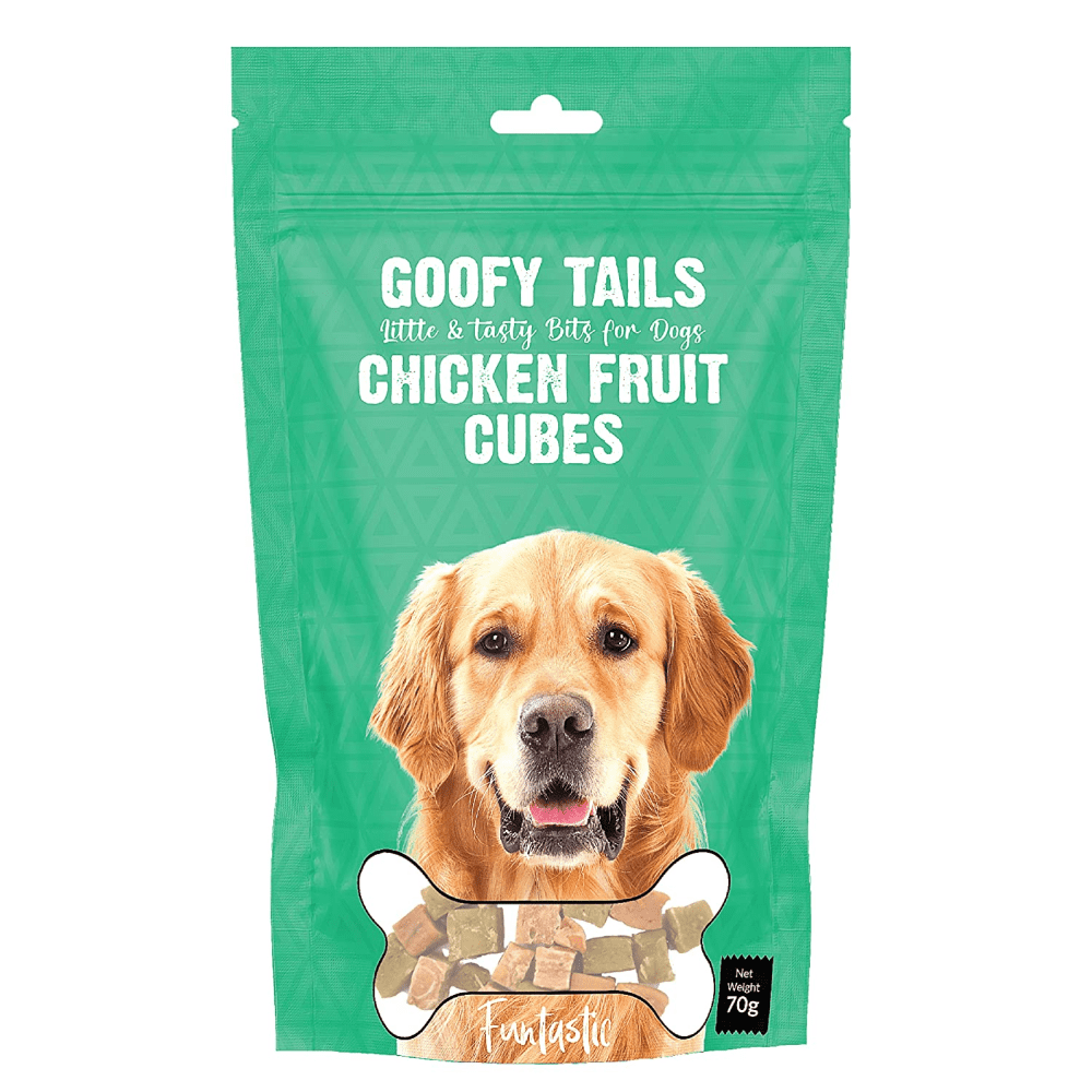 Goofy Tails Chicken Fruit Cube Dog Treats