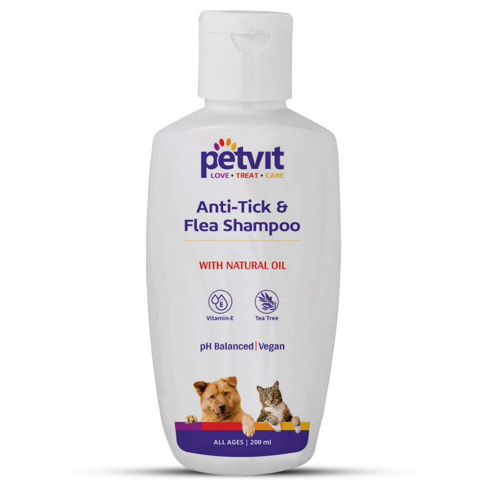 Petvit Anti-Tick - Flea - Larvae - Lice - Mosquito Shampoo for Pets