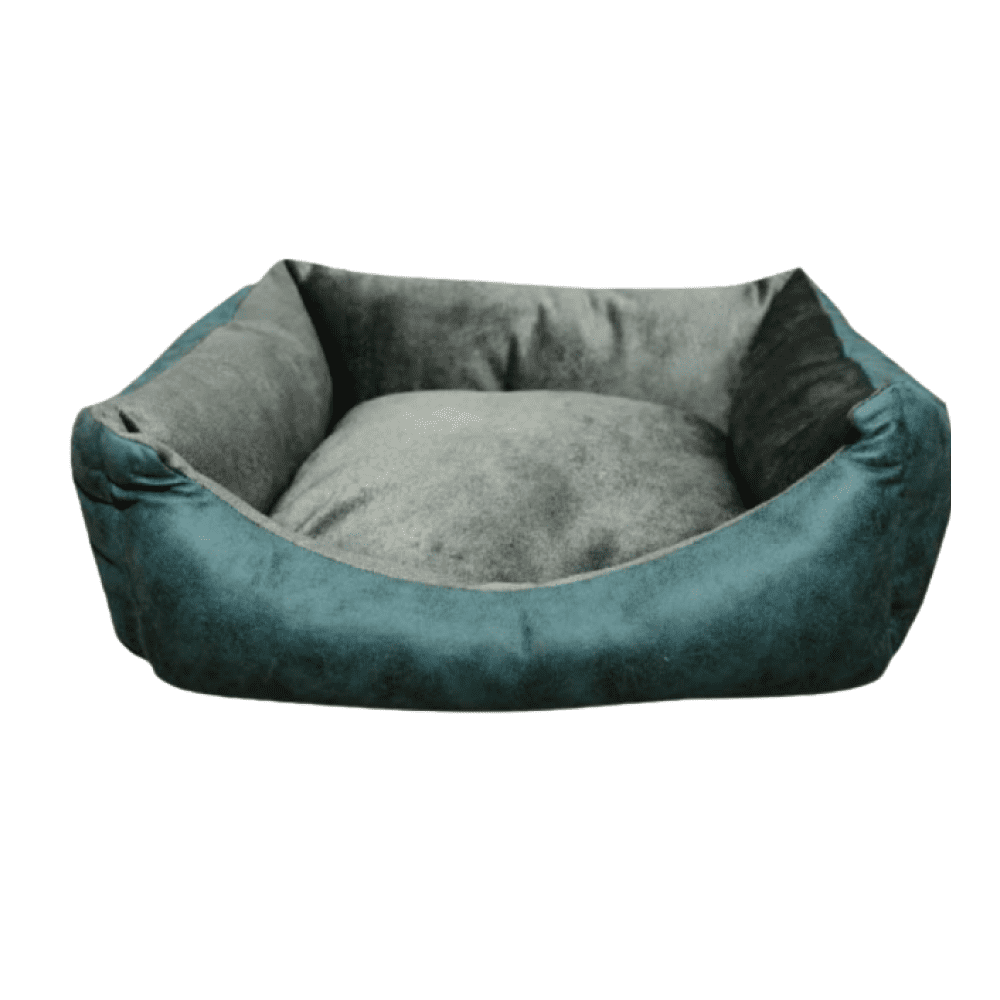 PetsPot Luxury Sofa Bed for Dogs (Teal/Grey)