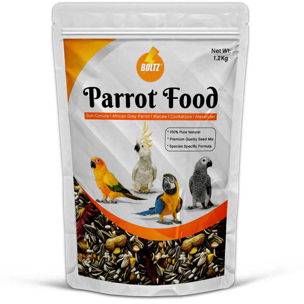 Boltz Big Parrot African Grey Parrot Sun Conure Macaw Lovebird and Alexander Mixed Seed Food