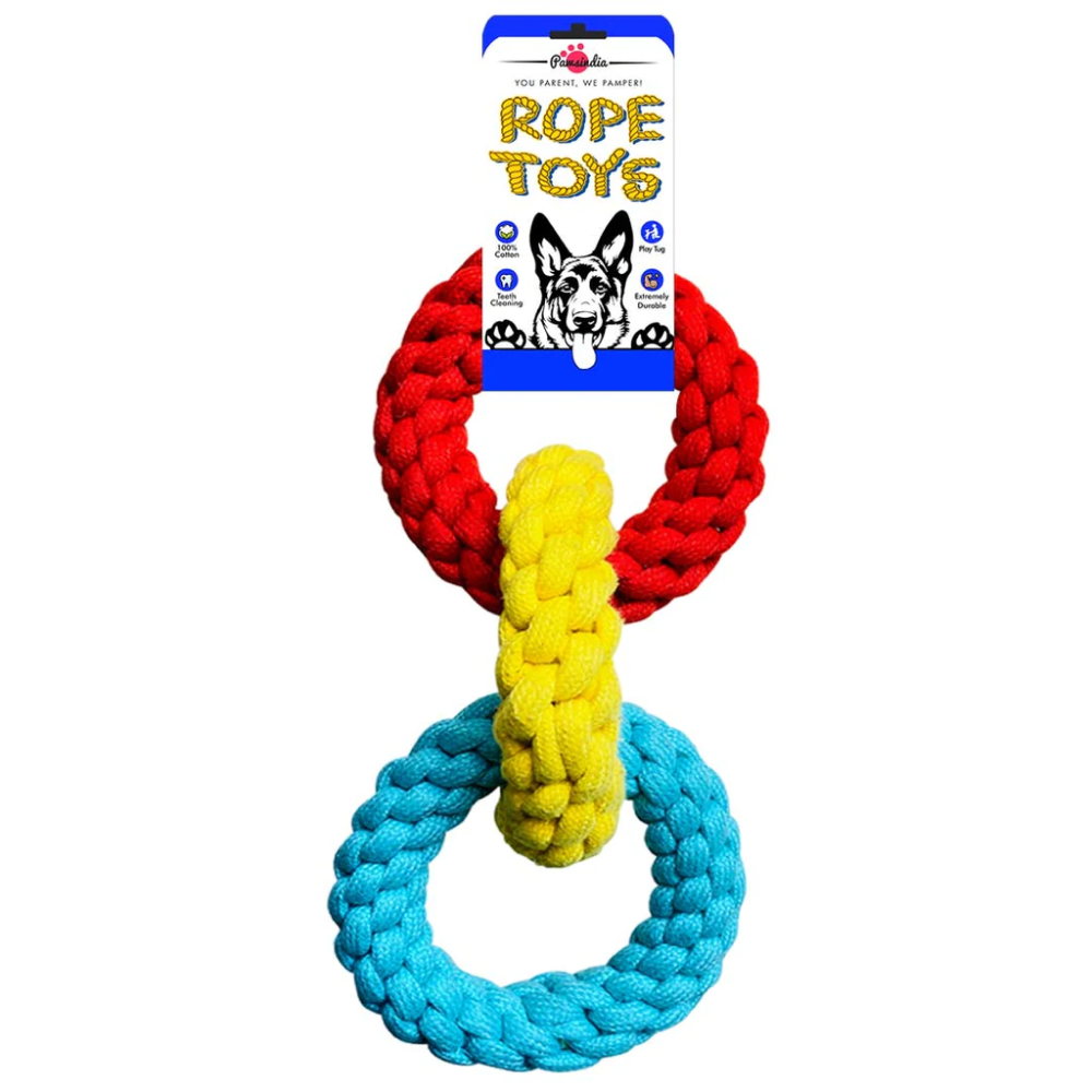 Pawsindia Boromean Rings Rope Toy for Dogs