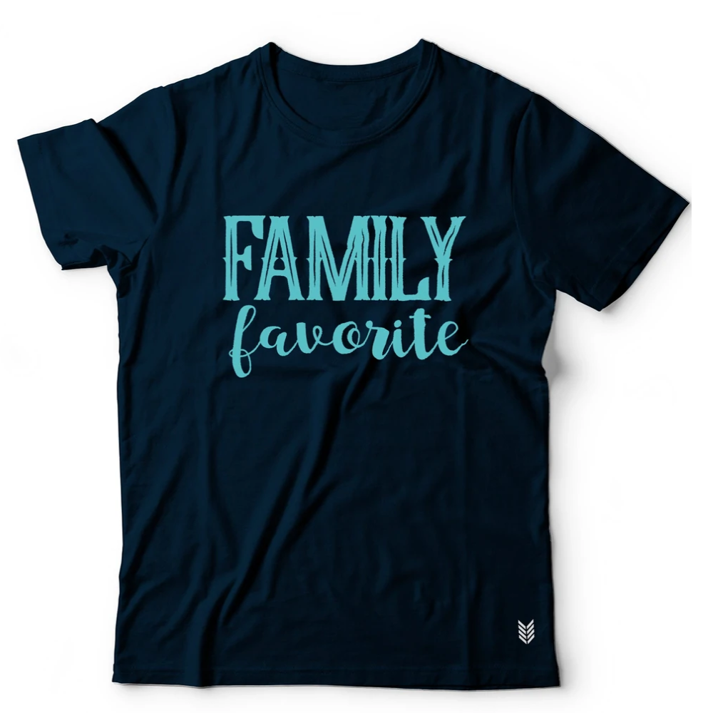 Ruse "Family Favourite" Printed Half Sleeves T-Shirt Combos for Cats and Humans (Navy)