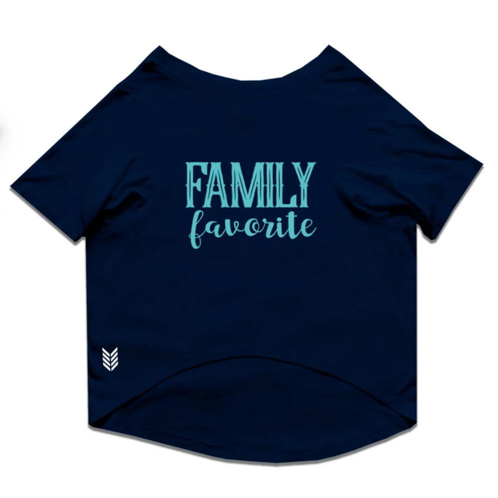 Ruse "Family Favourite" Printed Half Sleeves T-Shirt Combos for Cats and Humans (Navy)