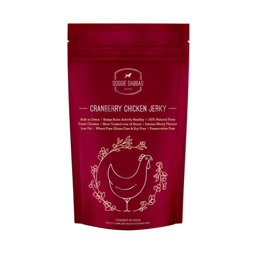 Doggie Dabbas Cranberry Chicken Jerky Dog Treats