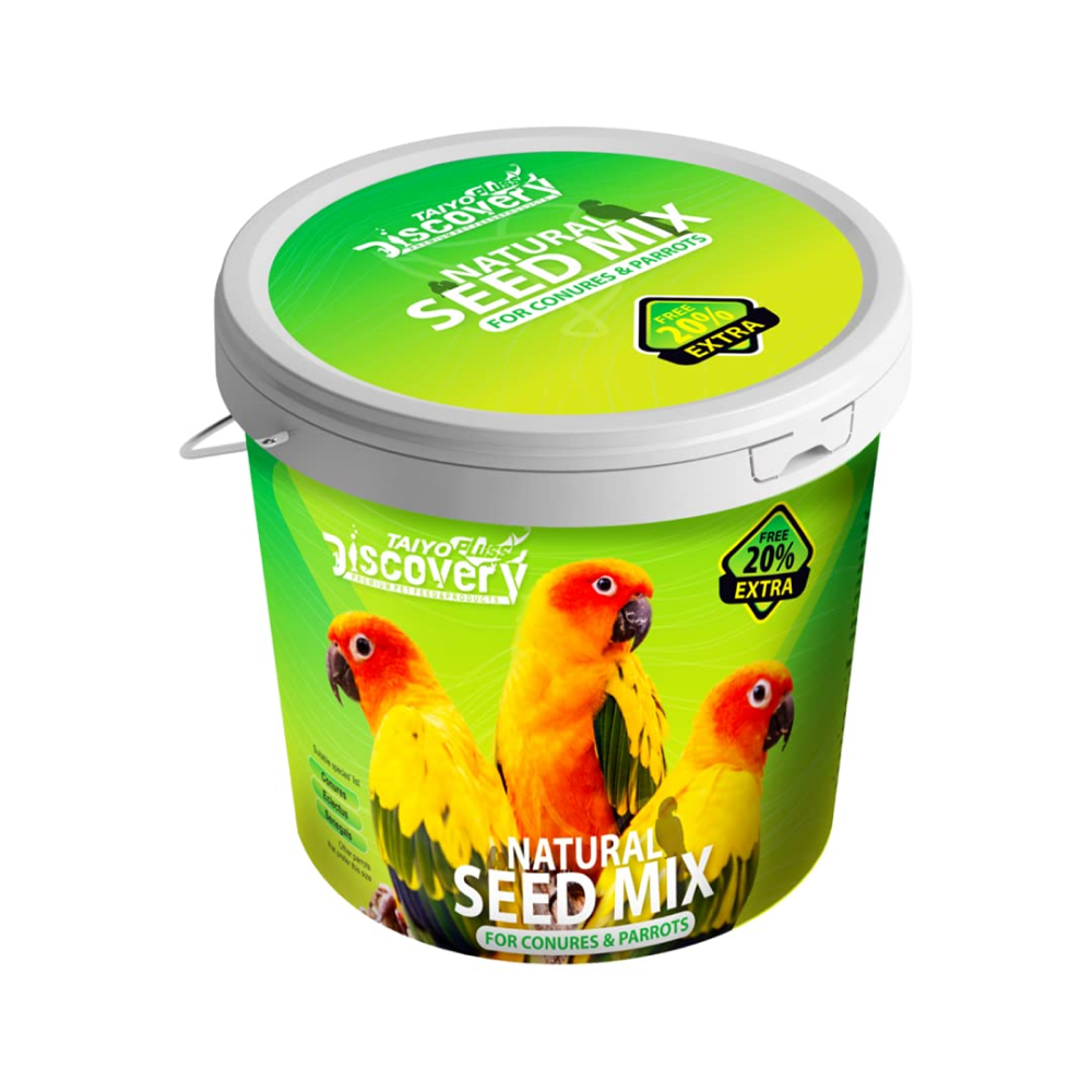 Taiyo Pluss Discovery Natural Seed Mix for Conures and Parrots Bird Food