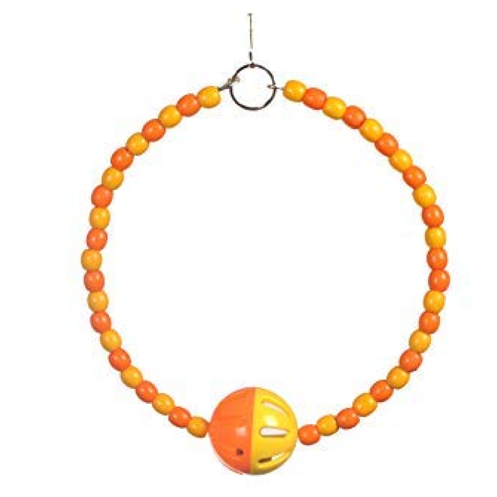 Taiyo Pluss Discovery Ring with Bell Inside Ball Toy for Birds (Assorted)