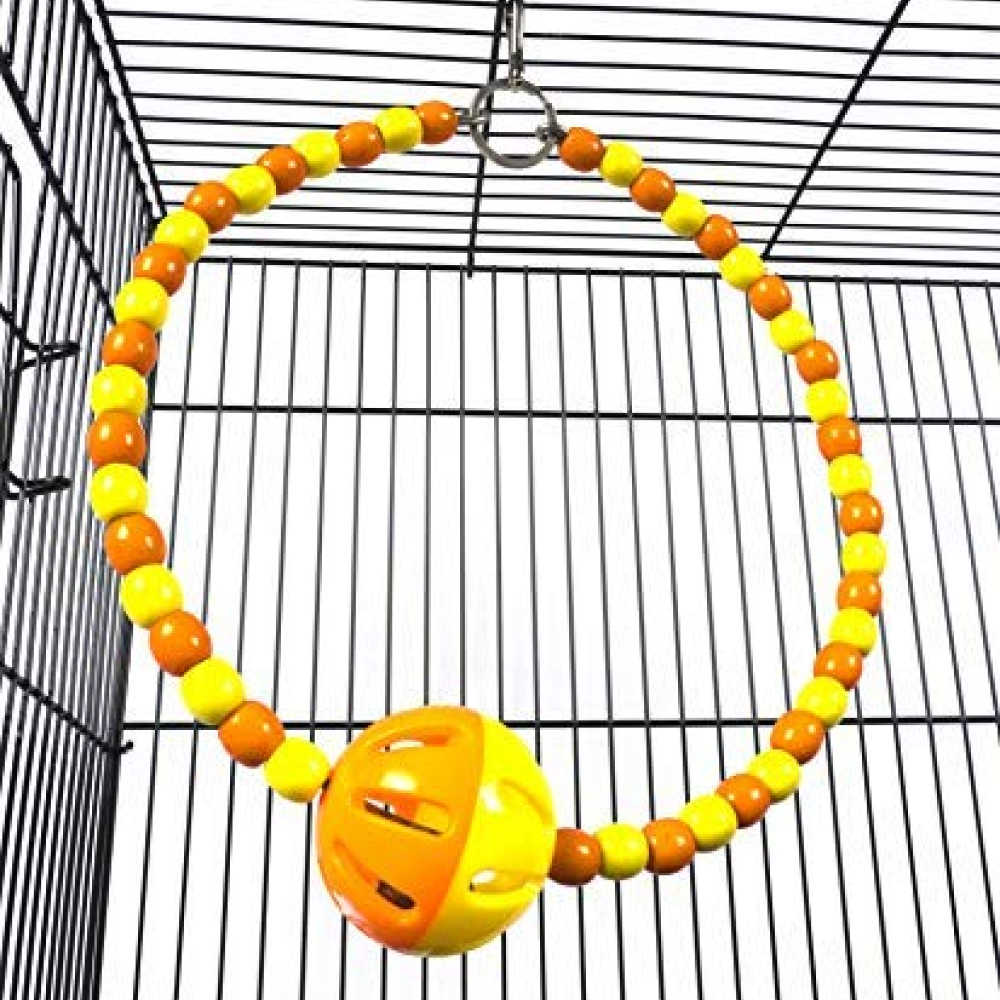 Taiyo Pluss Discovery Ring with Bell Inside Ball Toy for Birds (Assorted)