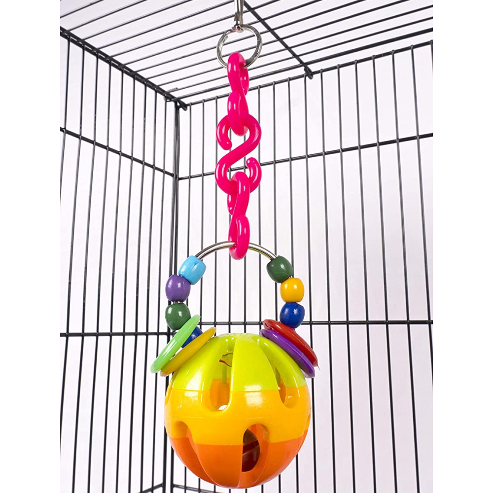 Taiyo Pluss Discovery Rope with Bell Toy for Birds (Assorted)