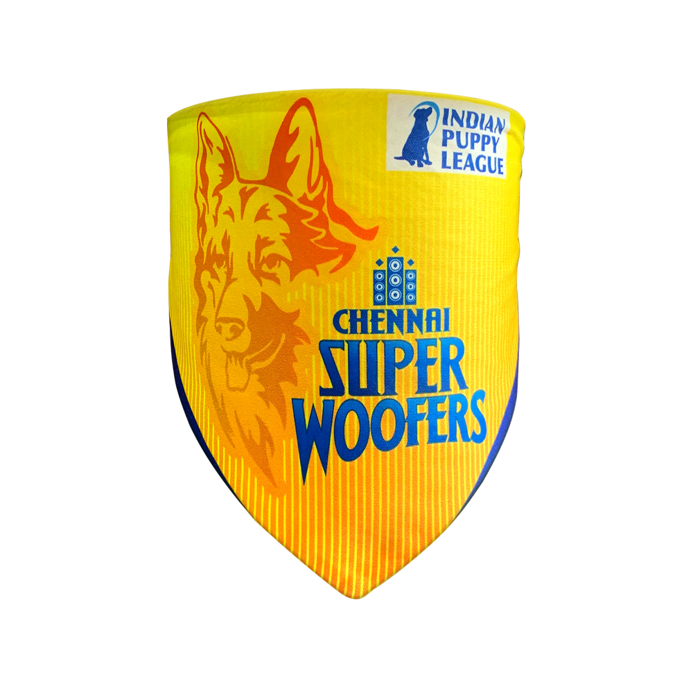Barkbutler Chennai Super Woofers Bandana For Dogs