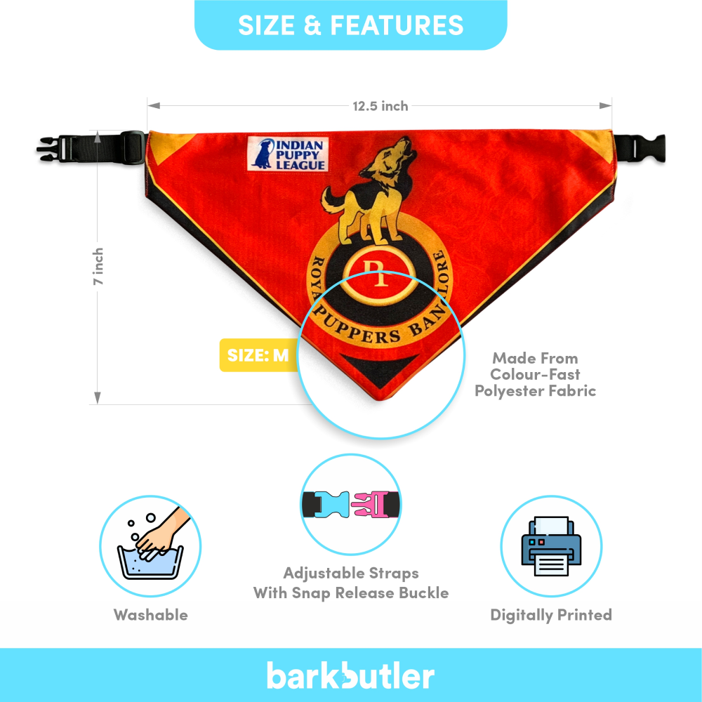 Barkbutler Royal Puppers Banglore Bandana For Dogs