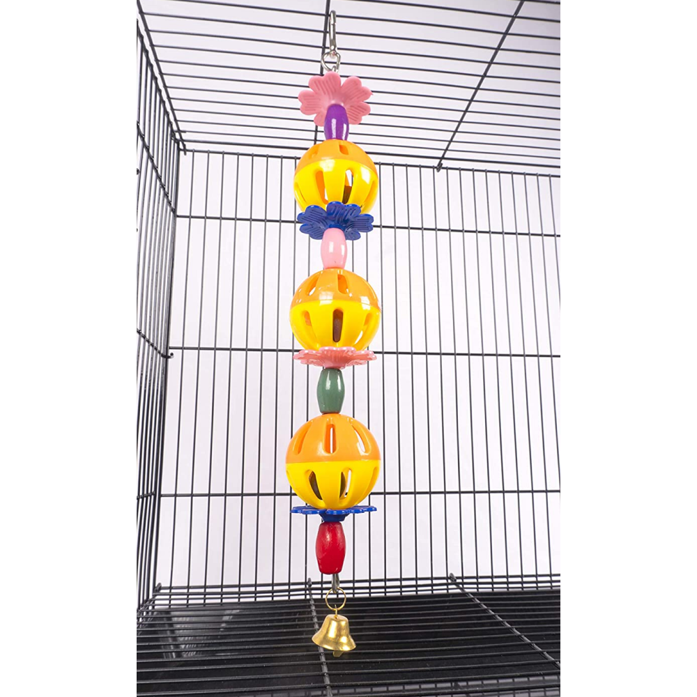 Taiyo Pluss Discovery Multiple Balls with Bells Toy for Birds (Assorted)