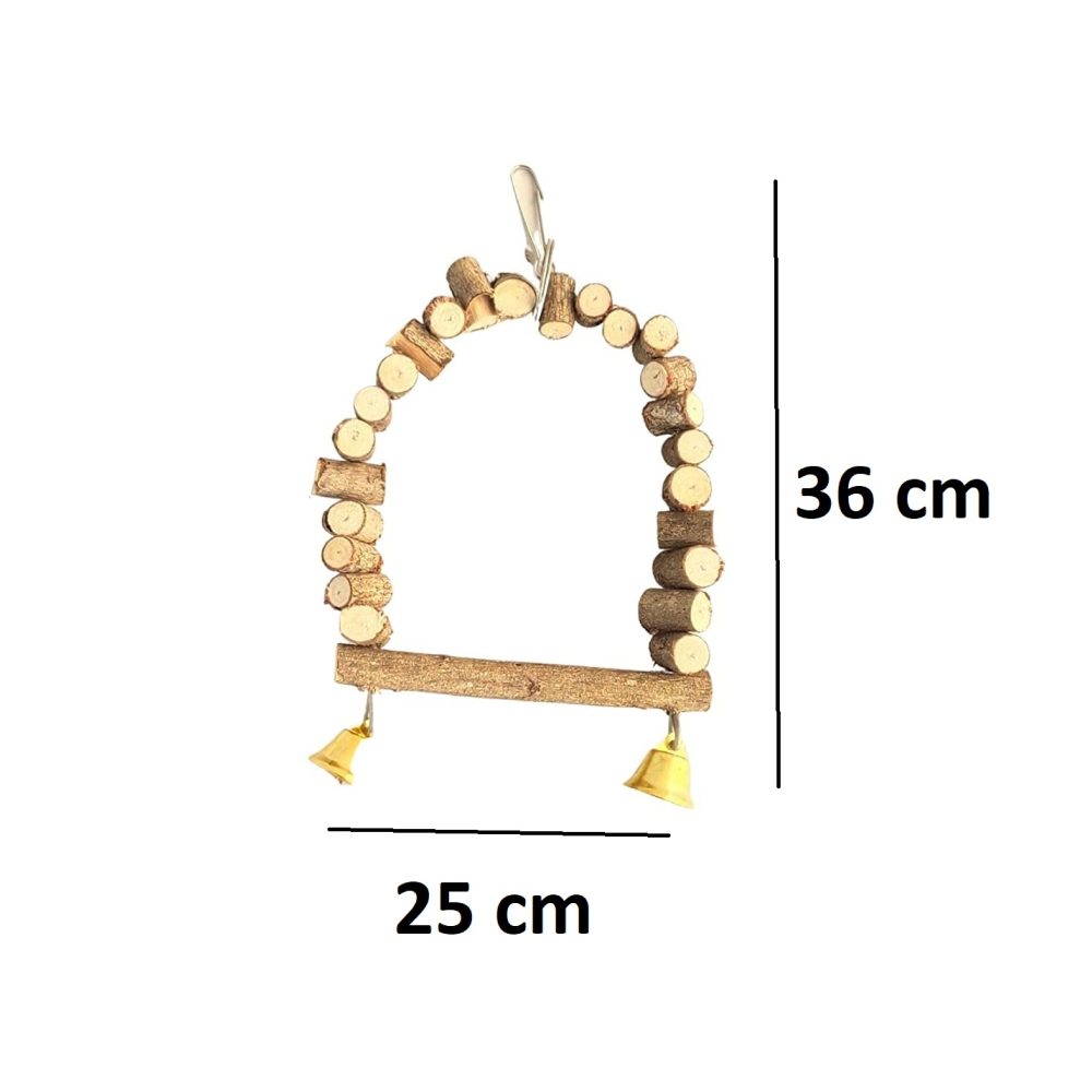 Taiyo Pluss Discovery Wooden Arch Toy for Birds