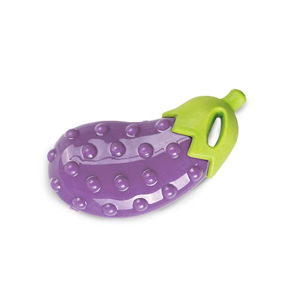 Fofos Vegi-Bites Eggplant Squeaky Toy for Dogs