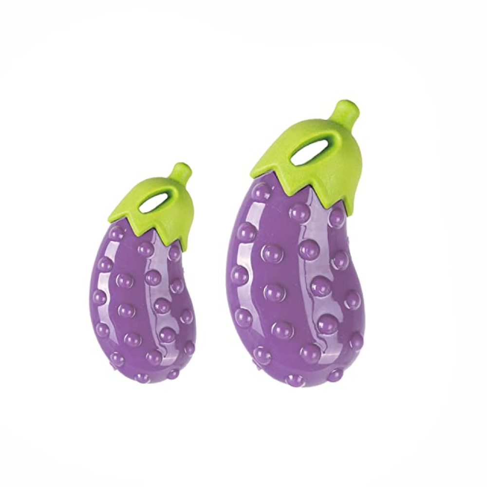 Fofos Vegi-Bites Eggplant Squeaky Toy for Dogs
