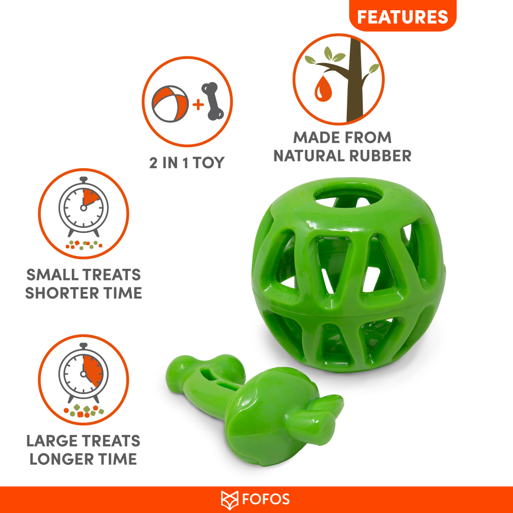Fofos Fruity Bites Treat Dispensing Apple for Dogs